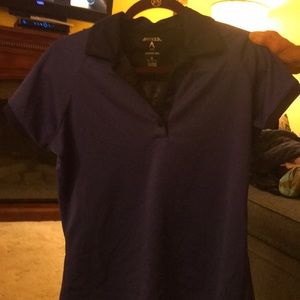 Purple and black golf tee